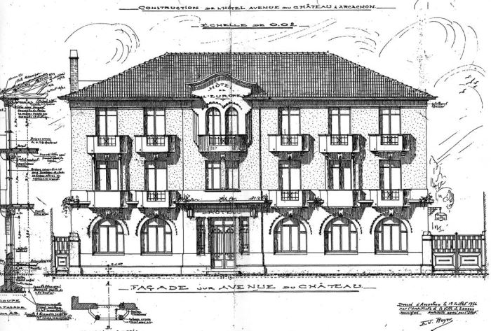 Plan Hôtel Europe 1934