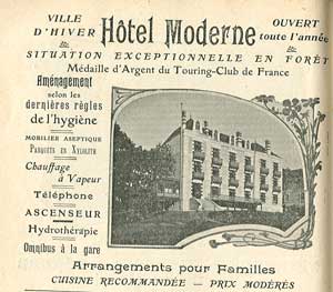 Publicité Hôtel Moderne