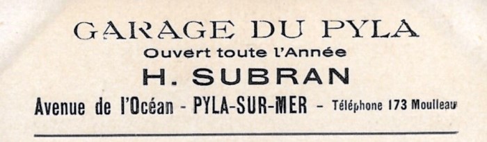 Garage du Pyla 1930