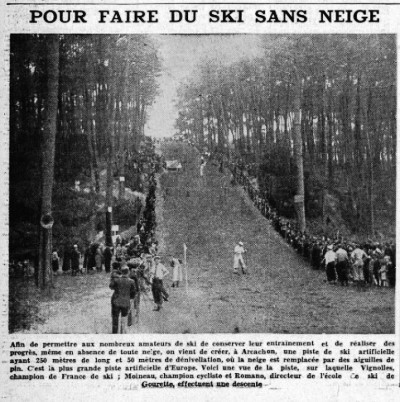 Piste de sji sur grpin 1938