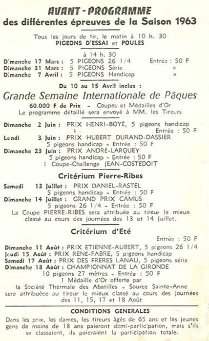 Programme 1963