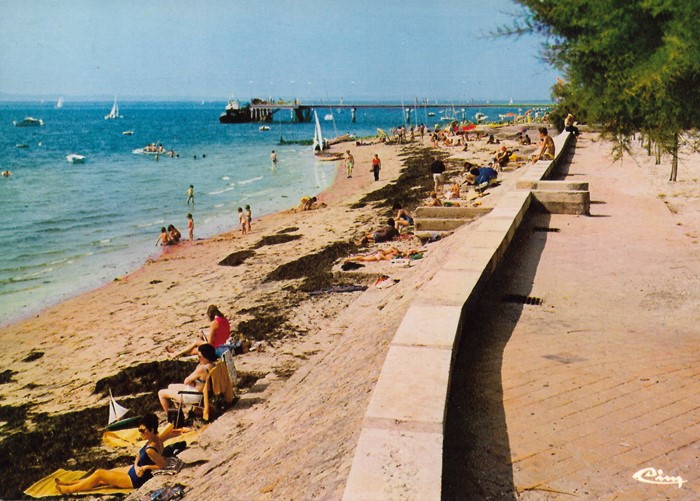 Plage du Moulleau vers 1965