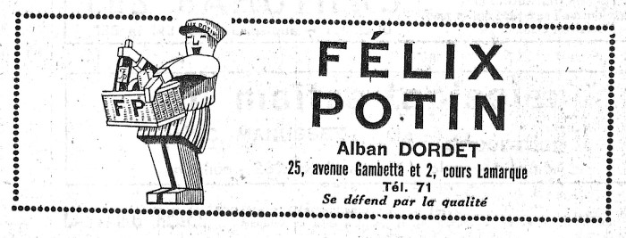 Félix Potin Pub 1957