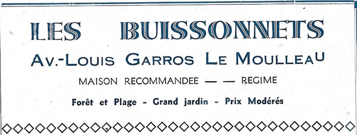 Les Buissonnets Pub 1935