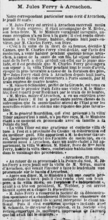 Tibur et Jules Ferry