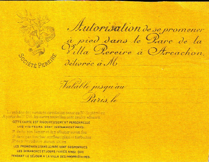 Autorisation Pereire