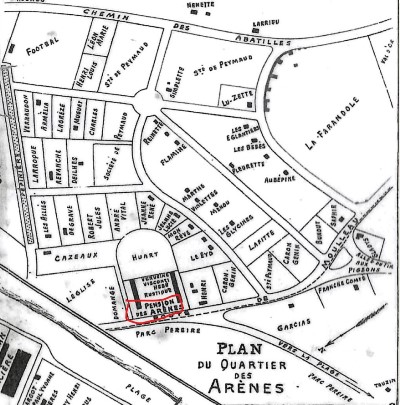 Les Arènes plan 1922