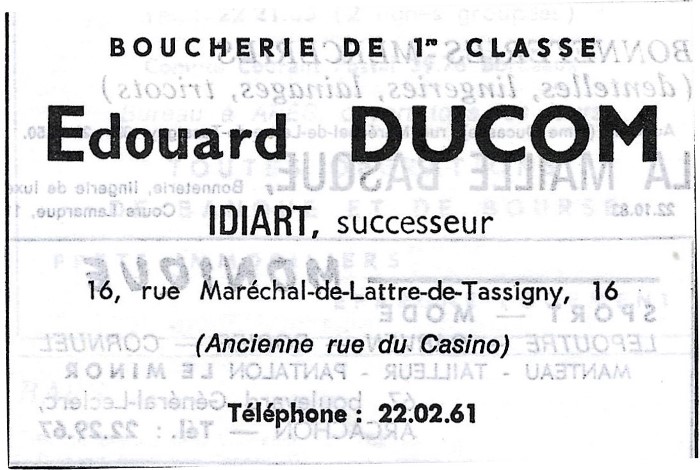Boucherie Ducom Idiart AN1972