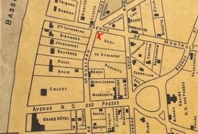 Caffaret Plan Moulleau 1908