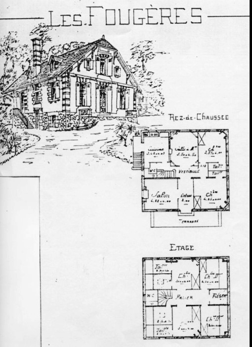 Les Foug�res plan 1898