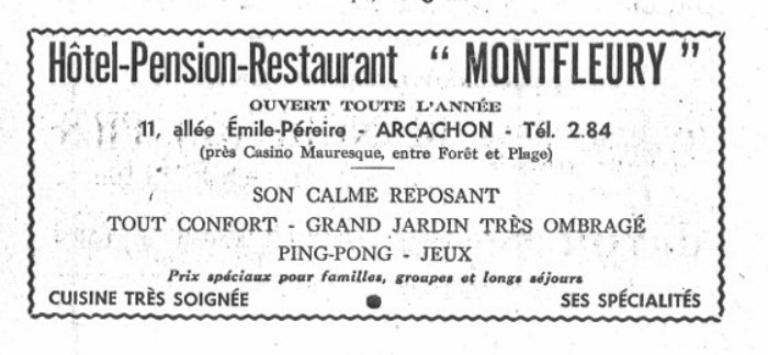 Montfleury Pub 1957