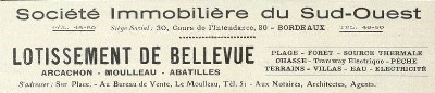 Lotissement Bellevue 1926